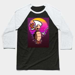 Cartoon Turtle Baseball T-Shirt